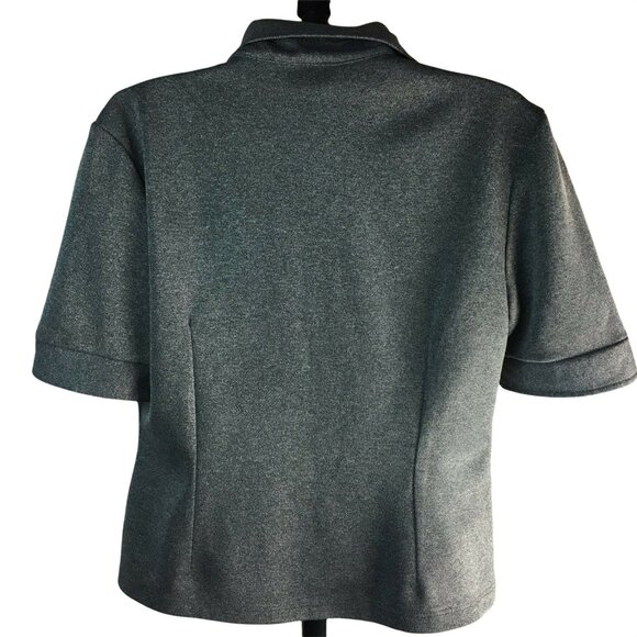 Tina Gray Cardigan Wrap Tie Closure Size S Business Casual Jacket Vintage  u - Picture 4 of 5